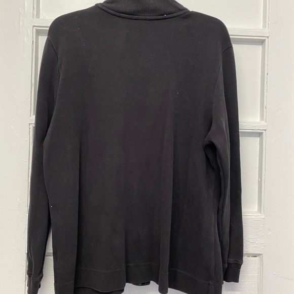 Basic Editions Women’s XL Knit Ribbed Cardigan Sweater  Button up Black - Picture 5 of 7